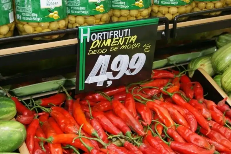 pote acrílico para supermercado